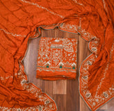 Crepe Rust Unstitched Suit